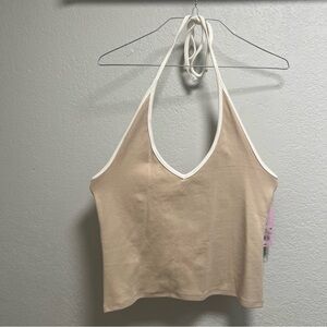 Wild Fable Beige Halter Neck Top
